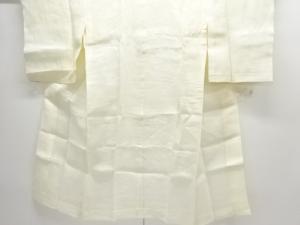 アンティーク　本麻透かし織　草花模様長襦袢